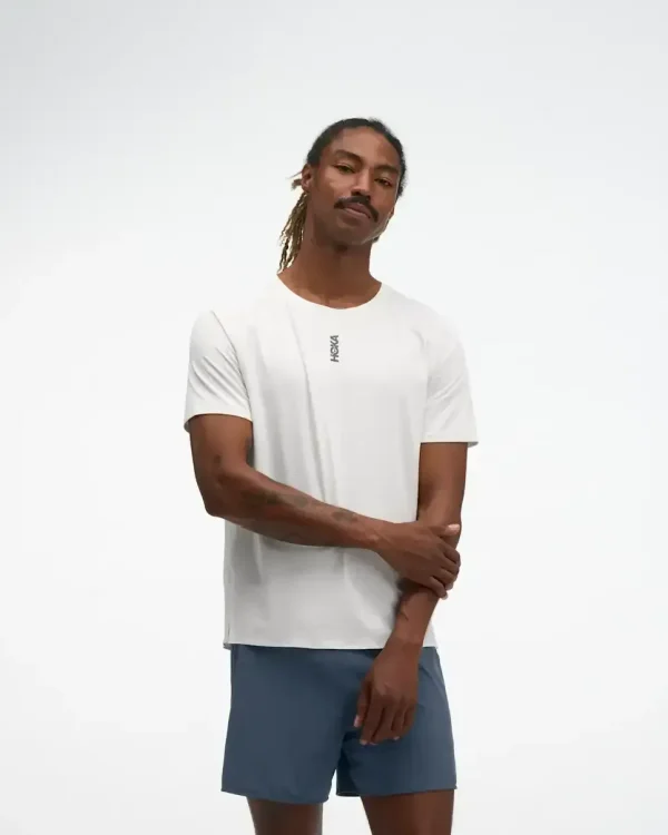 HOKA EveryRun Short Sleeve White