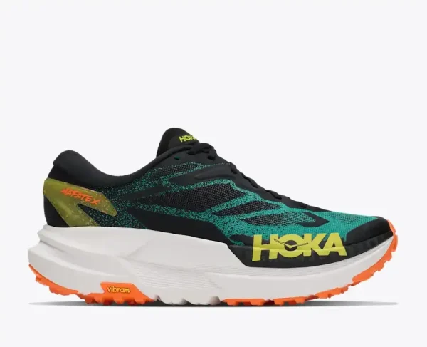 HOKA Mafate X Black Electric Aqua
