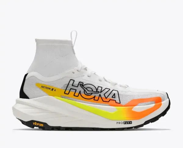 HOKA Tecton X 4 Frost Neon Tangerine