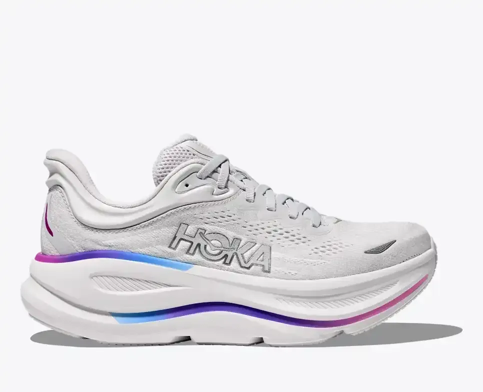 HOKA Bondi 9 Cosmic Grey White Mesh (Women's)