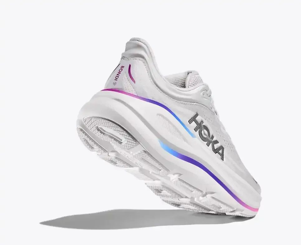HOKA Bondi 9 Cosmic Grey White Mesh (Women's)