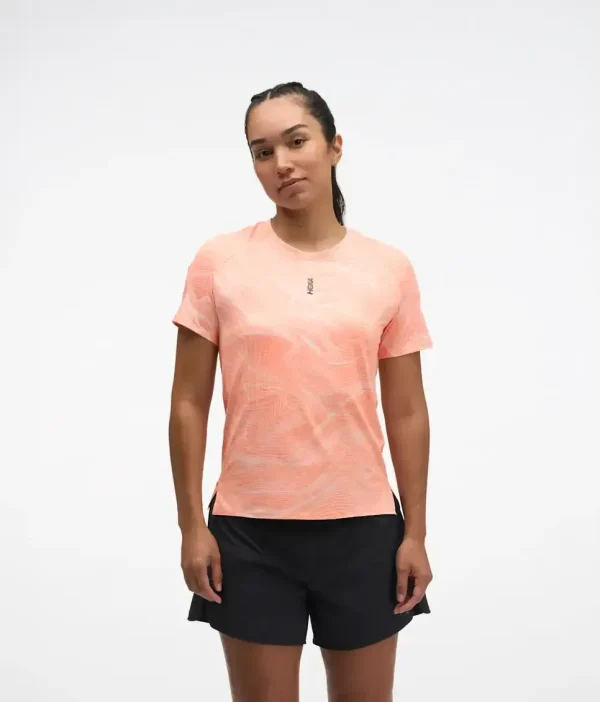 HOKA EveryRun Short Sleeve Sunstone Prt (Women's)